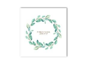 hug a book svečių piršto antspaudų vainikas